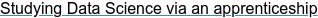 Studying Data Science via an apprenticeship