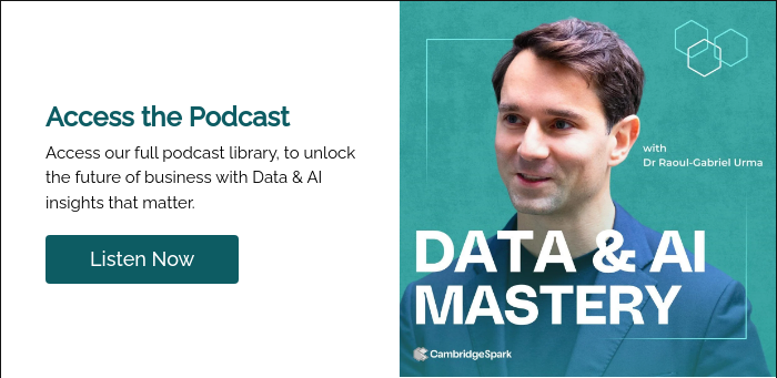 Access the Podcast Access our full podcast library, to unlock the future of business with Data & AI insights that matter.   