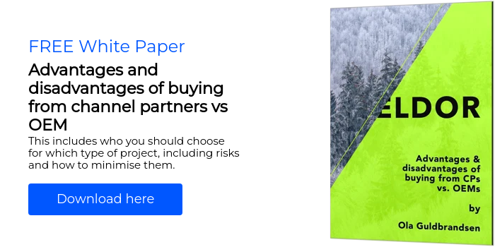 FREE White Paper Advantages and disadvantages of buying from channel partners vs OEM This includes who you should choose for which type of project, including risks and how to minimise them.  