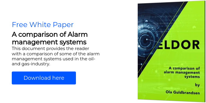 Free White Paper A comparison of Alarm management systems This document provides the reader with a comparison of some of the alarm management systems used in the oil- and gas-industry.  