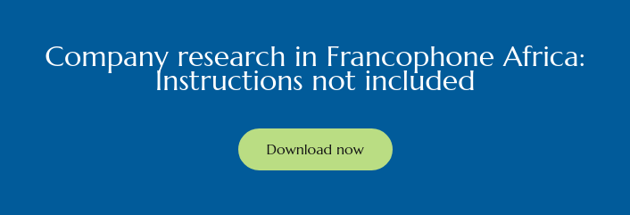 Company research in Francophone Africa: Instructions not included Download now