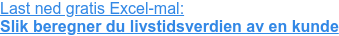 Last ned gratis Excel-mal: Slik beregner du livstidsverdien av en kunde