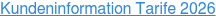 Kundeninformation Tarife 2026