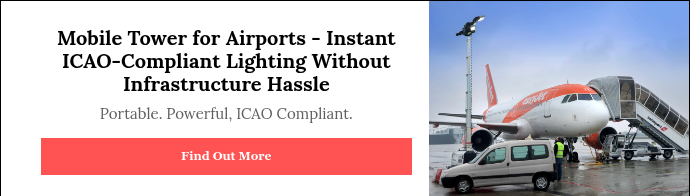 Mobile Tower for Airports - Instant ICAO-Compliant Lighting Without Infrastructure Hassle