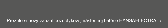 Prezrite si nový variant bezdotykovej nástennej batérie HANSAELECTRA tu