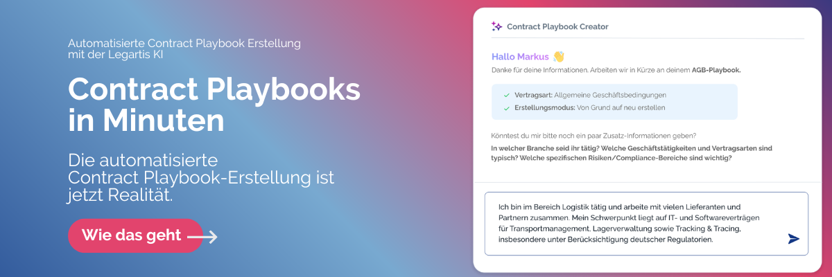 Contract Playbook Creator: wie das geht