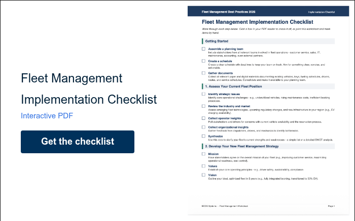 Fleet Management Implementation Checklist Interactive PDF &nbsp;
