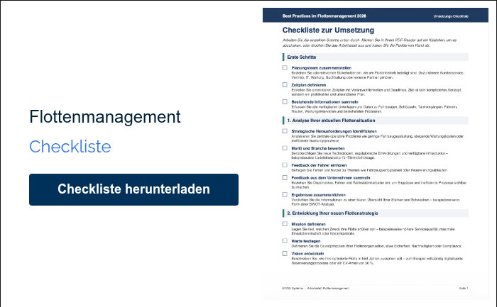 Flottenmanagement Checkliste &nbsp;