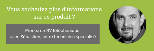 Vous souhaitez plus d'infos sur ce produit ? Prenez un RV téléphonique avec Sébastien, notre technicien spécialisé