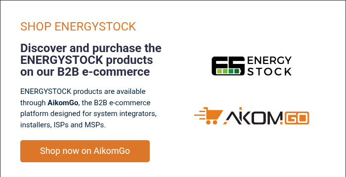 SHOP ENERGYSTOCK &nbsp; Discover and purchase the ENERGYSTOCK products on our B2B e-commerce &nbsp; ENERGYSTOCK products are available through AikomGo, the B2B e-commerce platform designed for system integrators, installers, ISPs and MSPs.