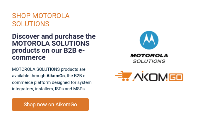 SHOP MOTOROLA SOLUTIONS &nbsp; Discover and purchase the MOTOROLA SOLUTIONS products on our B2B e-commerce &nbsp; MOTOROLA SOLUTIONS products are available through AikomGo, the B2B e-commerce platform designed for system integrators, installers, ISPs and MSPs.