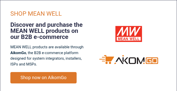 SHOP MEAN WELL &nbsp; Discover and purchase the MEAN WELL products on our B2B e-commerce &nbsp; MEAN WELL products are available through AikomGo, the B2B e-commerce platform designed for system integrators, installers, ISPs and MSPs.