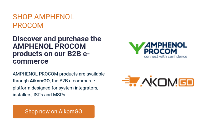 SHOP AMPHENOL PROCOM &nbsp; Discover and purchase the AMPHENOL PROCOM products on our B2B e-commerce &nbsp; AMPHENOL PROCOM products are available through AikomGO, the B2B e-commerce platform designed for system integrators, installers, ISPs and MSPs.