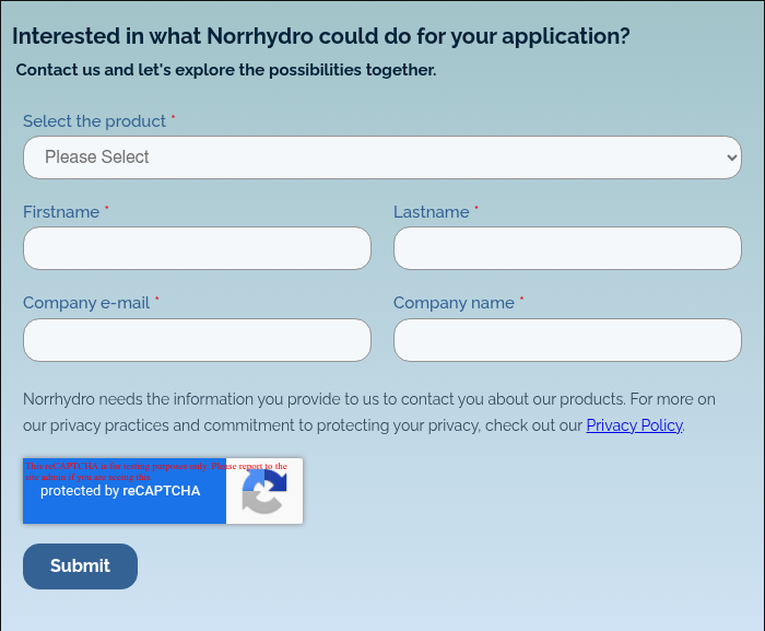 Interested in what Norrhydro could do for your application? &nbsp;Contact us and let's explore the possibilities together. &nbsp;