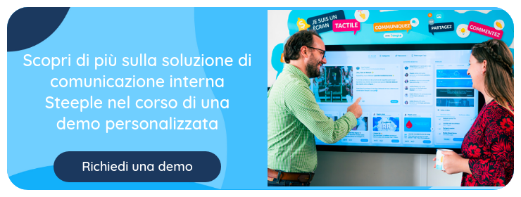 Scopri di più sulla soluzione di comunicazione interna Steeple nel corso di una demo personalizzata