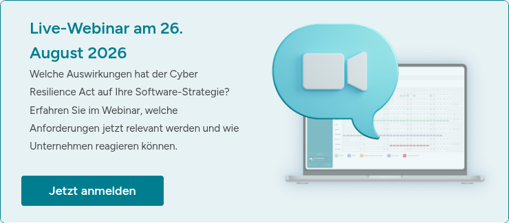 Live-Webinar am 26. August 2026 Welche Auswirkungen hat der Cyber Resilience Act auf Ihre Software-Strategie? Erfahren Sie im Webinar, welche Anforderungen jetzt relevant werden und wie Unternehmen reagieren k&ouml;nnen.. &nbsp;