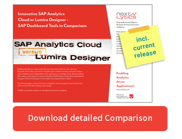 SAC vs Lumira comparison with yellow note