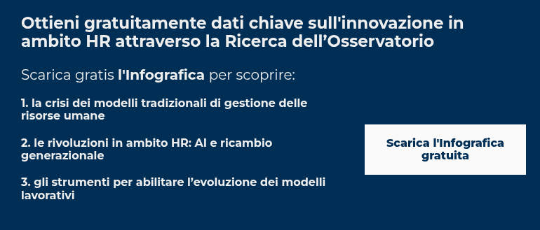 Ottieni gratuitamente dati chiave sull'innovazione in ambito HR attraverso la Ricerca dell&rsquo;Osservatorio &nbsp; Scarica gratis l'Infografica per scoprire: