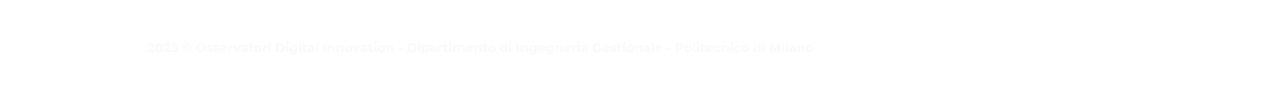2025 © Osservatori Digital Innovation - Dipartimento di Ingegneria Gestionale - Politecnico di Milano