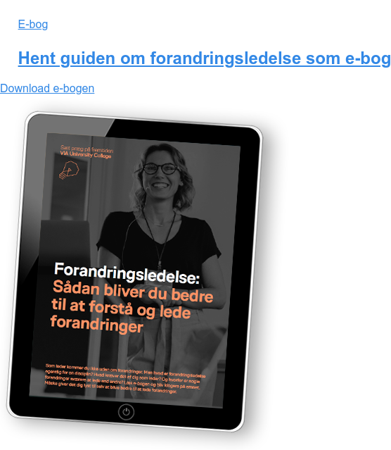 E-bog Hent guiden om forandringsledelse som e-bog Download e-bogen