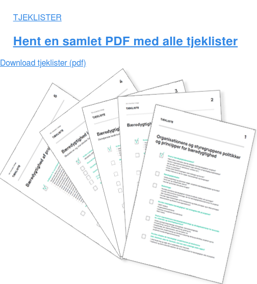 TJEKLISTER  Hent en samlet PDF med alle tjeklister Download tjeklister (pdf)