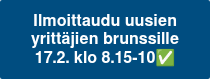 Ilmoittaudu uusien yrittäjien brunssille 17.2. klo 8.15-10✅