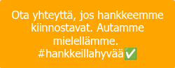 Ota yhteyttä, jos hankkeemme kiinnostavat. Autamme mielellämme.&nbsp; #hankkeillahyvää✅