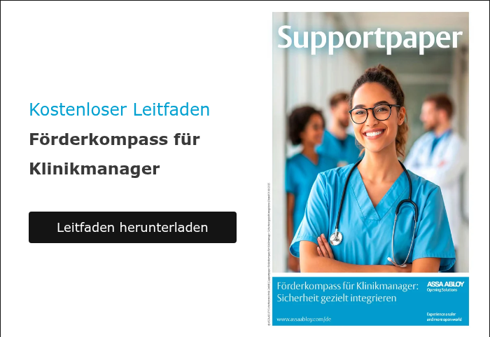 Kostenloser Leitfaden Förderkompass für Klinikmanager    