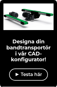 Bandtransportör med knivkant