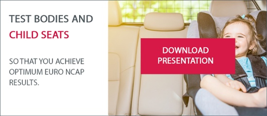 Presentation test bodies and child seats