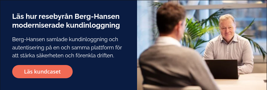 Läs hur resebyrån Berg-Hansen moderniserade kundinloggning &nbsp; Berg-Hansen samlade kundinloggning och autentisering på en och samma plattform för att stärka säkerheten och förenkla driften.