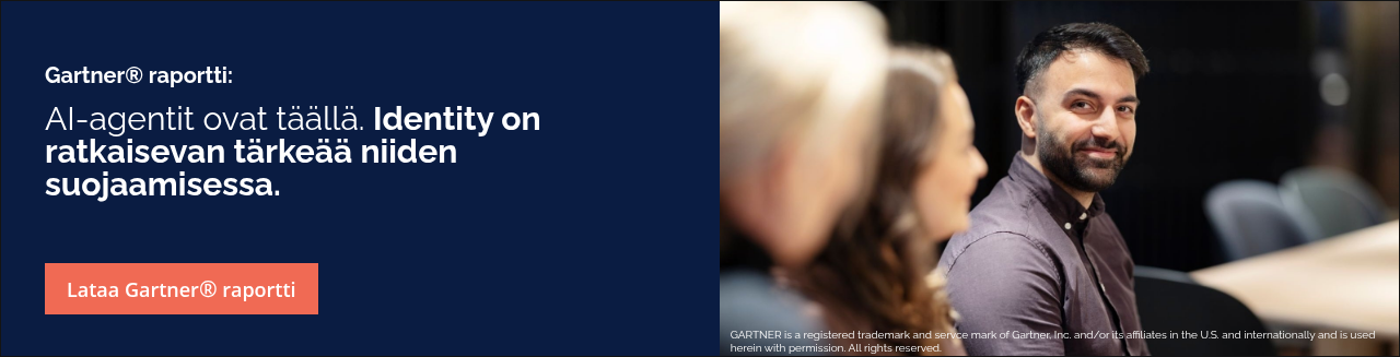 Gartner® raportti: &nbsp; AI-agentit ovat täällä.&nbsp;Identity on ratkaisevan tärkeää niiden suojaamisessa. &nbsp; &nbsp;