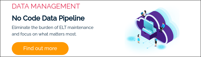 DATA MANAGEMENT No Code Data Pipeline Eliminate the burden of ELT maintenance and focus on what matters most.  