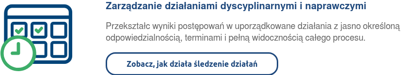 Zarządzanie działaniami dyscyplinarnymi i naprawczymi