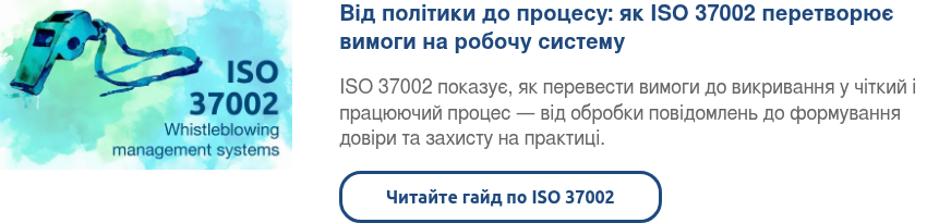ISO 37002 Whistleblowing management systems