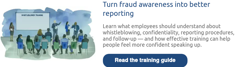 Whistleblower training with external and internal whistleblowers