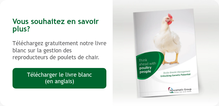 Vous souhaitez en savoir plus? Téléchargez gratuitement notre livre blanc sur la gestion des reproducteurs de poulets de chair.&nbsp; &nbsp;