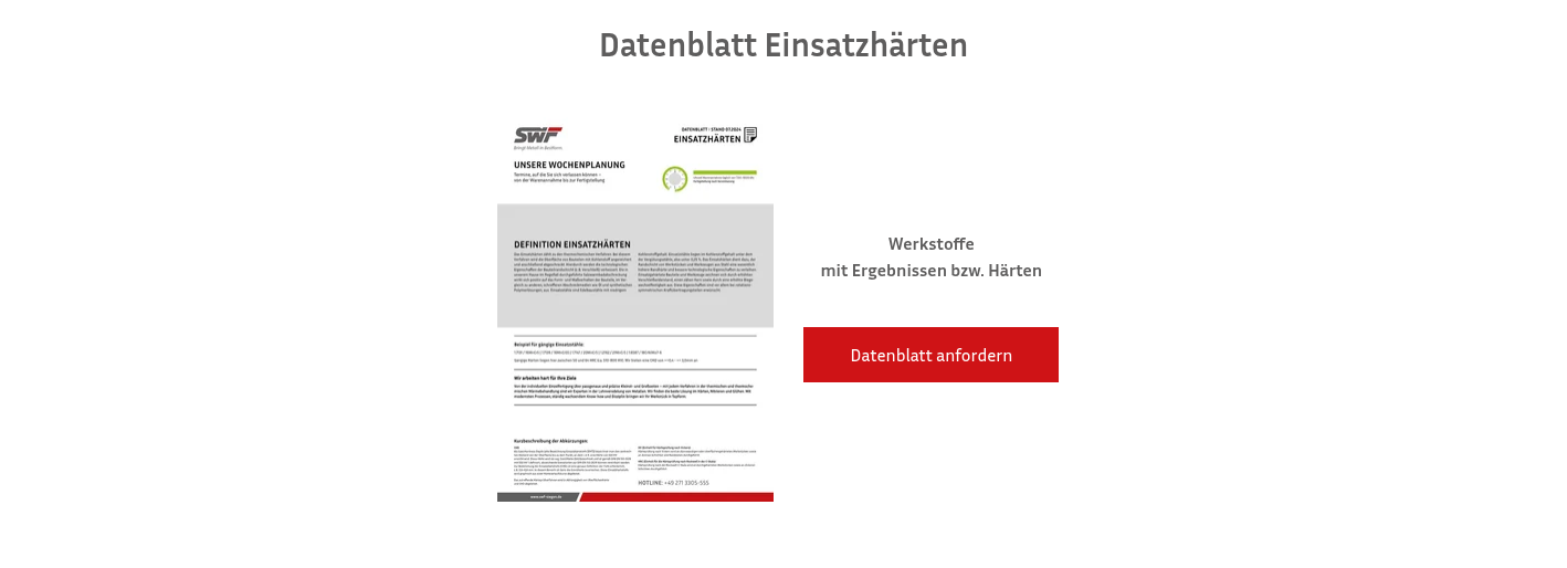 Datenblatt Einsatzh&auml;rten