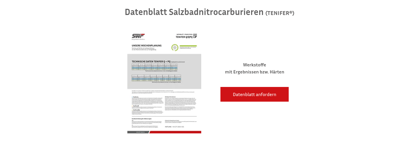 Datenblatt Salzbadnitrocarburieren (TENIFER&reg;)