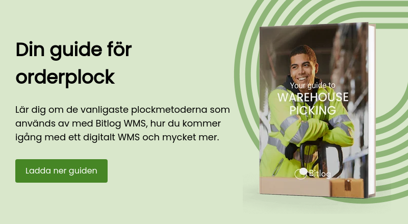 Din guide för orderplock &nbsp; Lär dig om de vanligaste plockmetoderna som används av med Bitlog WMS, hur du kommer igång med ett digitalt WMS och mycket mer.