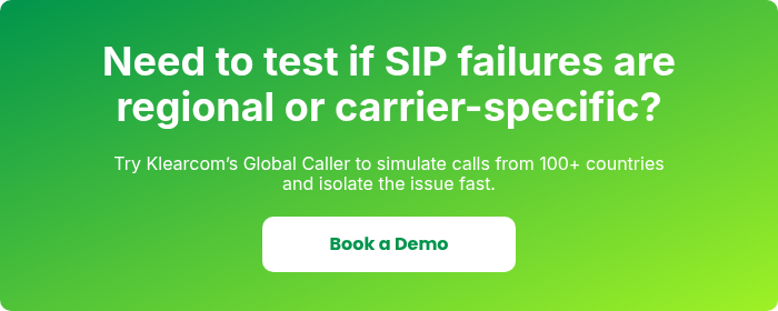 Need to test if SIP failures are regional or carrier-specific?